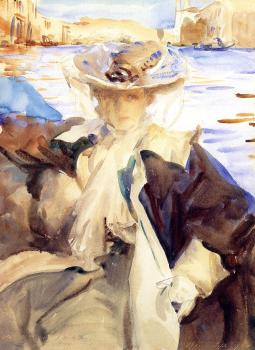John Singer Sargent : Jane de Glehn in a Gondola
